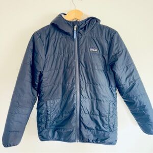 Patagonia Kid’s Reversible Ready Freddy hoody in Navy Blue Size: no size tag